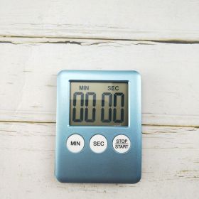 Cooking Timer LCD Digital Screen Clock Kitchen Countdown Timer Mechanical Digital Kitchen Timer Magnetic (Color: Sky Blue)